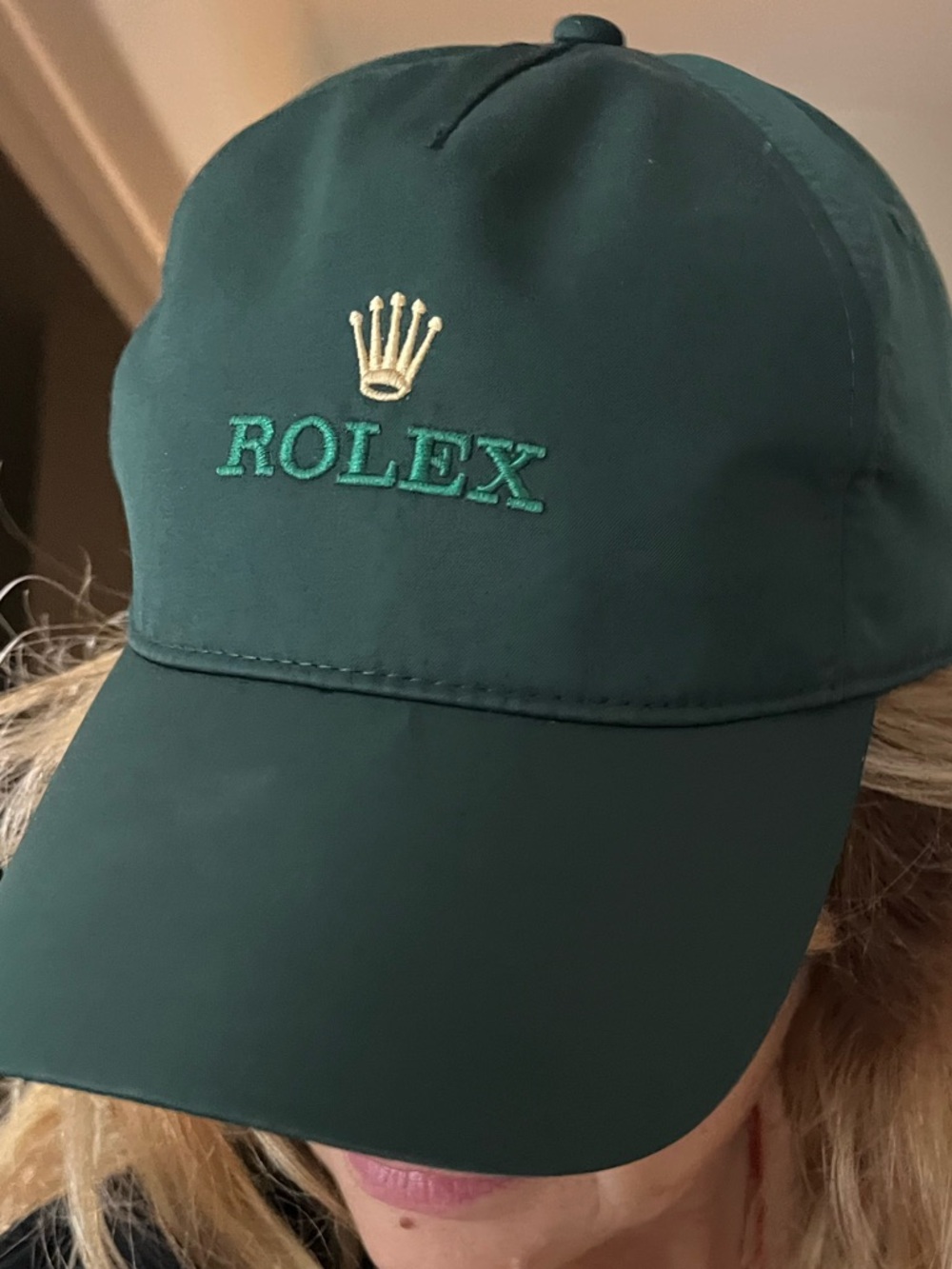 Rolex Green Cap with Gold Logo